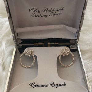 NTW 14 Kt.Gold and Sterling Silver earrings